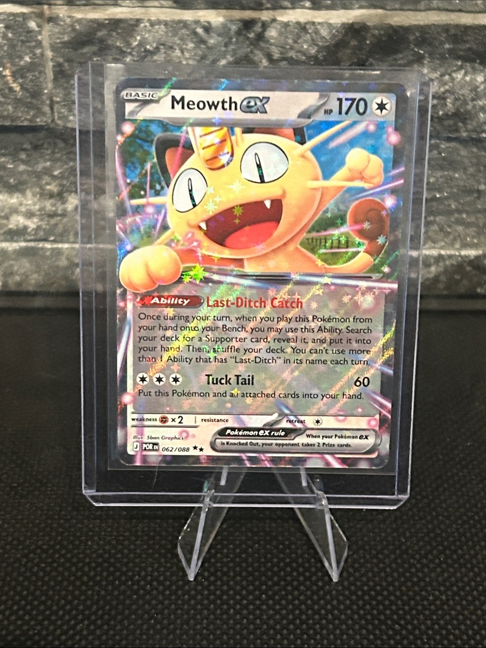 Pokemon Meowth‎ EX Holo 062/088 from Perfect Order Set M/NM